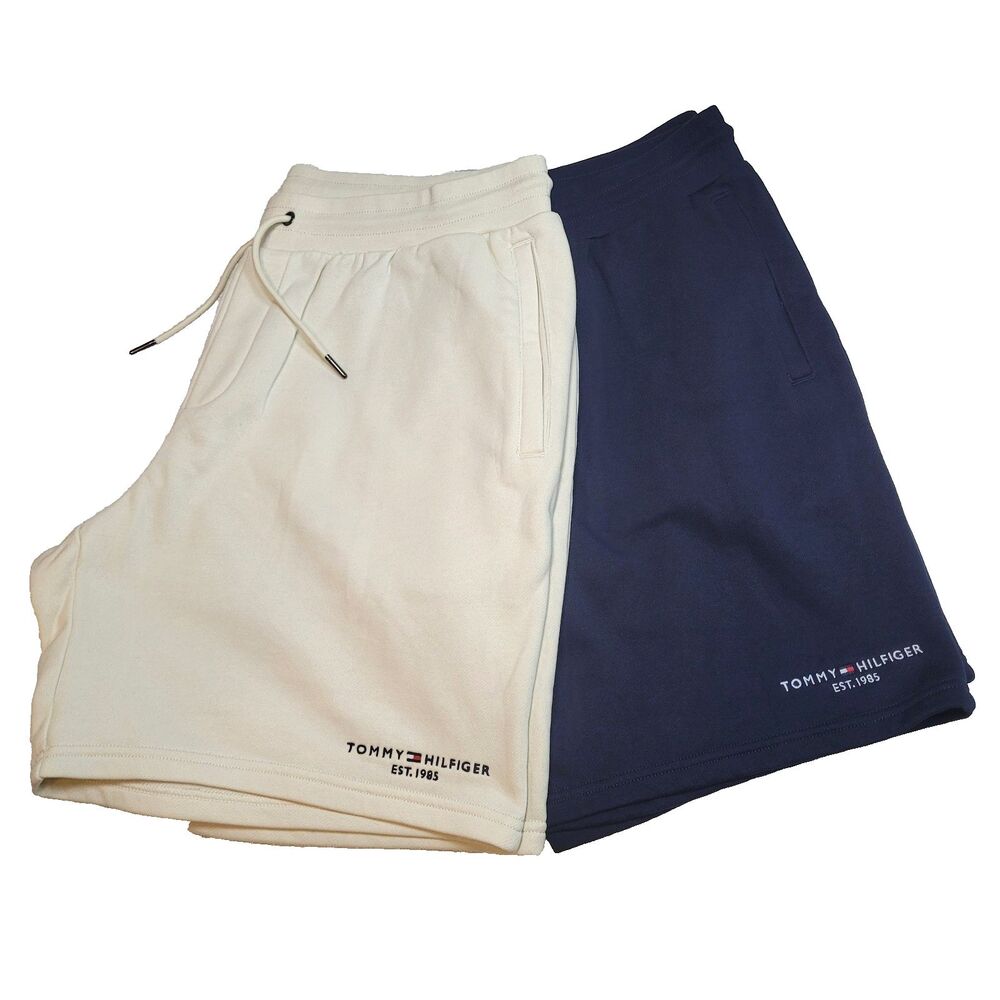 Tommy Hilfiger Lot of 2 Mens Fleece XL Embroidered Tommy Logo Stretch Sweatshort